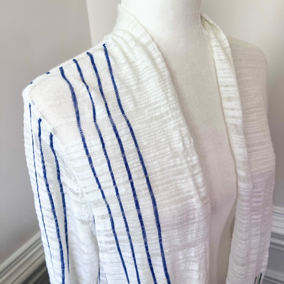 NIC + ZOE Lightweight Linen Blend Open Front Boho Duster Size L - Picture 2 of 13